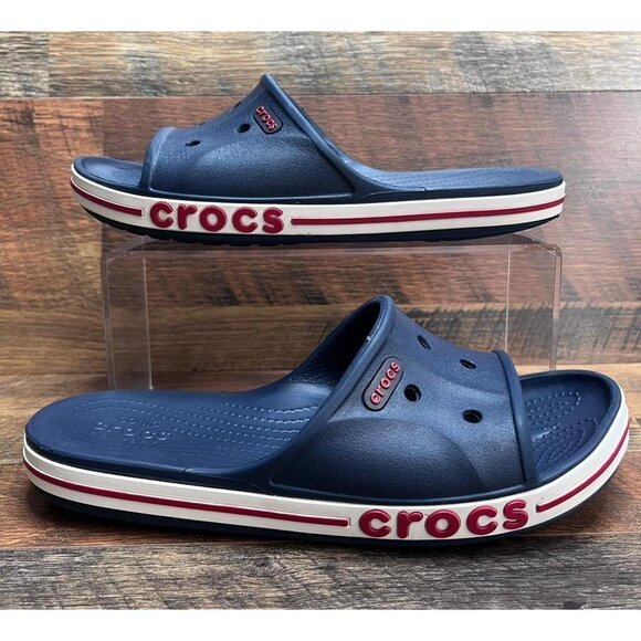 Crocs Woman’s Bayaband 205392 Blue Slip On Comfort Sandals Size 7 - Picture 1 of 8